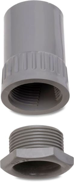 DIETZEL - HFT-Anschlussverschraubung, Ø 20 mm, gerade, grau