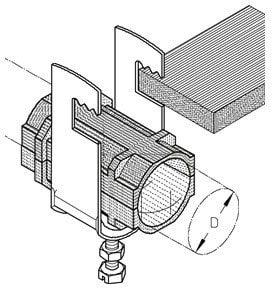 DIETZEL - Hochfrequenz-Kabelschelle,für 1/2'',Flachprofil bis 12mm,20x73mm,verz.