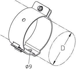 DIETZEL - Hochfrequenz-Kabelschelle, für Ø 37 mm zur Wandbefestigung, verzinkt