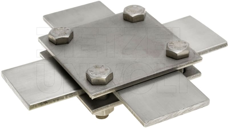 DIETZEL - Kreuzklemme, M8x25 mm, Klemmbereich flach/flach 40/40 mm, V4A