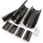 DIETZEL - PVC-Reparatur-Halbrohr-Bogen, Ø 50 mm, 90°, druckdicht, schwarz