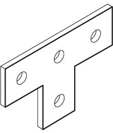 DIETZEL - Eckverbinder, T-Stück, 136x90 mm, tauchfeuerverzinkt