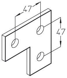 DIETZEL - Eckverbinder, 90°, 90x90 mm, tauchfeuerverzinkt
