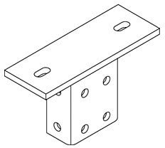 DIETZEL - Kopfplatte für zwei Konsolhalter, 120x80x220 mm, tauchfeuerverzinkt