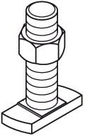 DIETZEL - Hammerkopfschraube, für A7/A8/A9, Ø 10 mm, 30 mm, Edelstahl (V4A)