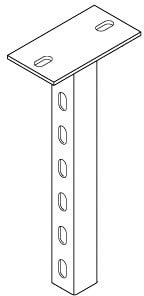DIETZEL - Deckenkonsolhalter, 41x41x300 mm, tauchfeuerverzinkt