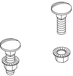 DIETZEL - Klemmbefestigungsset, lang, 2x FRSV 6x16E, 2x SEMS 6E, Edelstahl (V2A)