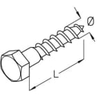DIETZEL - Sechskantholzschraube, Ø 8 mm, 60 mm, SW 13 mm, galvanisch verzinkt