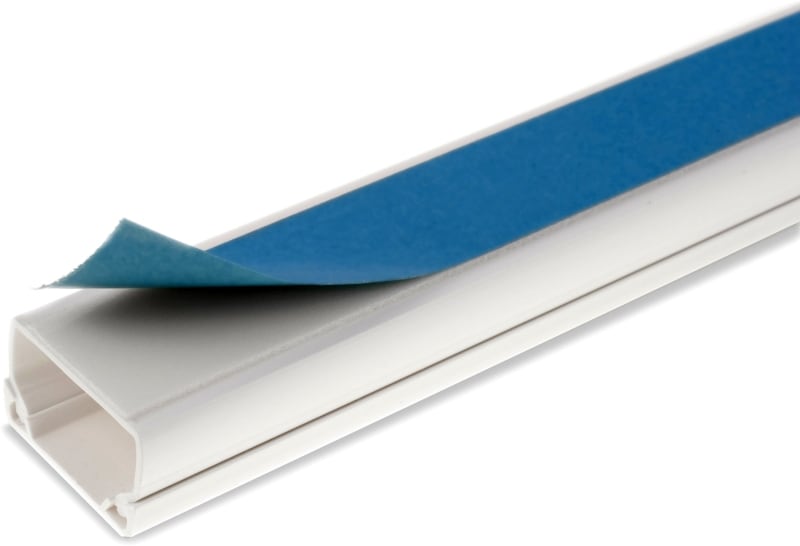 DIETZEL - PVC-Minikanal, 16x25 mm, selbstklebend, weiß, 2 m / 30 m