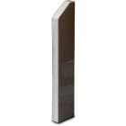 DIETZEL - Endstück, 50x250 mm, rechts, für SLS, Starline, weiß