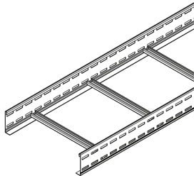 DIETZEL - Kabelleiter, Seitenholm gelocht, 200x100x3000 mm, Edelstahl (V2A)