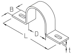 DIETZEL - Rohrschelle, Ø 61 mm, 30x160 mm, tauchfeuerverzinkt