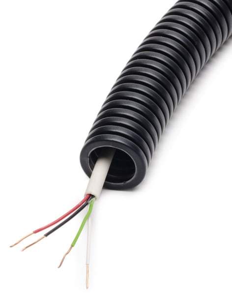 DIETZEL - HFT-Panzerflexrohr,Ø20mm,biegs.,vorverdr.,halogenfr.,50m  J-H(ST)H 2x2x0,6 gr