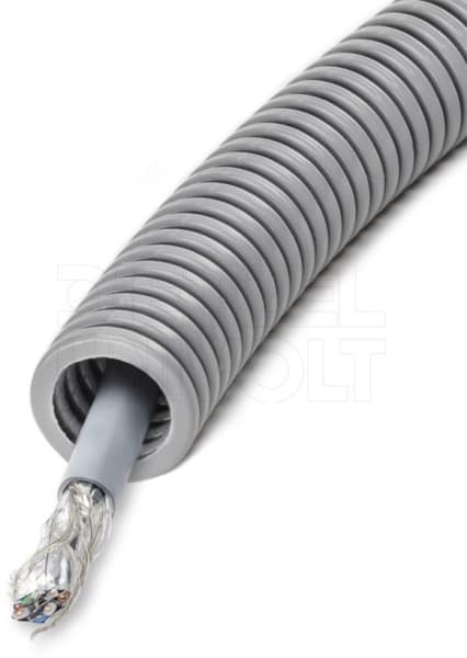 DIETZEL - PVC-Panzerflexrohr,Ø20mm,biegs.,mittel,Turborillen,vorverdr.,CAT7/LAN 1000