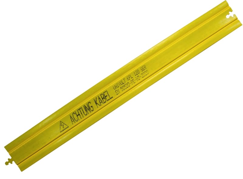 DIETZEL - PE-Kabelabdeckplatte, gelb, 120x1000 mm, Achtung Kabel