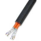 DIETZEL - HFT-Panzerflexrohr,Ø25mm,biegs.,vorverdr.,halogenfr.,50m  CAT7 Duplex/LAN1000