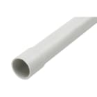 DIETZEL - PVC-Panzerrohr, Ø16mm, starr, mittel, gemufft, Turborillen, hellgrau, 3 m