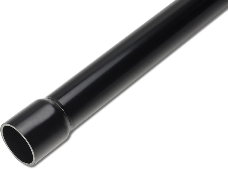 DIETZEL - PVC-Panzerrohr, Ø25mm, starr, schwer, gemufft, UV, schwarz, in PE-Folie, 3 m