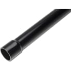 DIETZEL - PVC-Panzerrohr, Ø25mm, starr, schwer, gemufft, UV, schwarz, in PE-Folie, 3 m