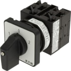 EATON - Wendeschalter, T0, 20 A, Einbau, 3 Baueinheit(en), Kontakte: 5, 60 °, rastend, mit 0-Stellung, 1-0-2, Abwicklungs Nr. 8401