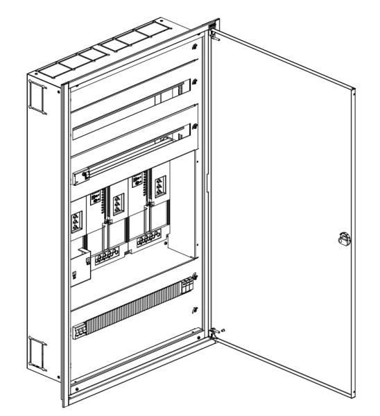 EATON - Heimverteiler UP ZILLER ws TI best 3ZP 2NZ 754x1235x240mm