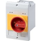 EATON - Isolierstoffgehäuse, E-PKZ0, H x B x T = 129 x 85 x 124 mm, Einbau, Drehgriff rot/gelb, IP55