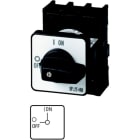 EATON - EIN-AUS-Schalter, P1, 32 A, Zentraleinbau, 3-polig + N, mit schwarzem Knebel und Frontschild