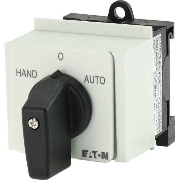 EATON - Umschalter, T0, 20 A, Verteilereinbau, 1 Baueinheit(en), Kontakte: 2, 45 °, rastend, mit 0-Stellung, HAND-0-AUTO, Abwicklungs Nr. 15431