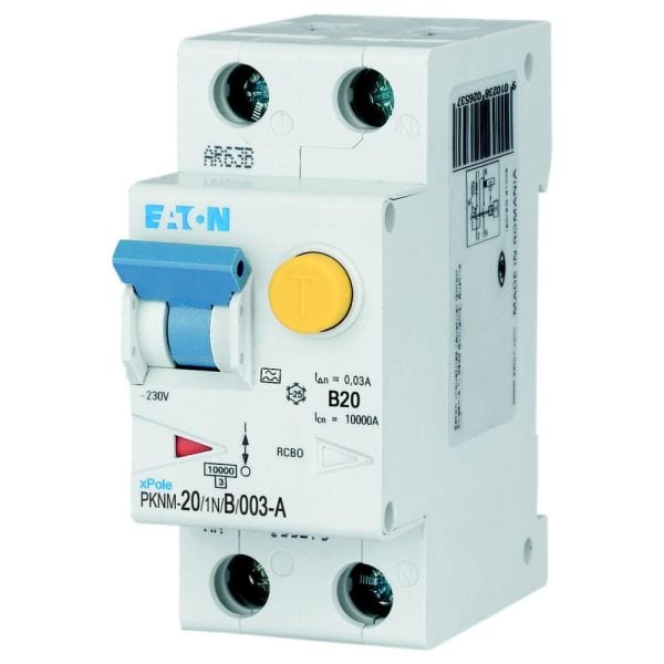 EATON - FI/LS-Kombischalter, 20 A, 30 mA, B-LS-Char, 1N-polig, FI-Char: A