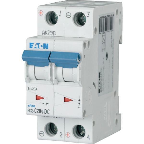 EATON - Leitungsschutzschalter, 20 A, 2p, Charakteristik: C, DC