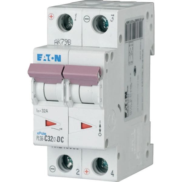 EATON - Leitungsschutzschalter, 32 A, 2p, Charakteristik: C, DC