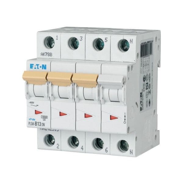 EATON - Leitungsschutzschalter, 13 A, 3p+N, Charakteristik: B