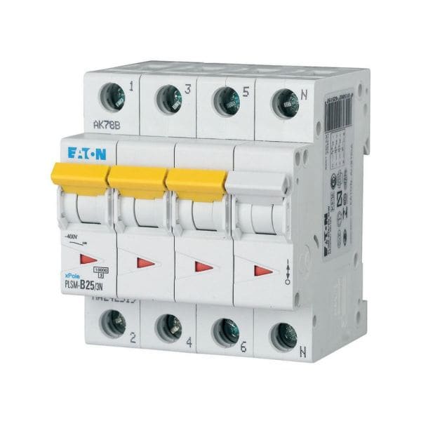 EATON - Leitungsschutzschalter, 25 A, 3p+N, Charakteristik: D