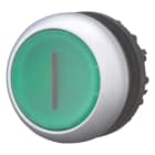 EATON - Leuchtdrucktaste, RMQ-Titan, flach, tastend, grün, beschriftet, Frontring Titan