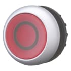 EATON - Leuchtdrucktaste, RMQ-Titan, flach, rastend, rot, beschriftet, Frontring Titan