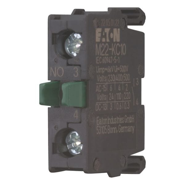 EATON - Kontaktelement, Schraubklemmen, Bodenbefestigung, 1 S, 24 V 3 A, 220 V 230 V 240 V 6 A