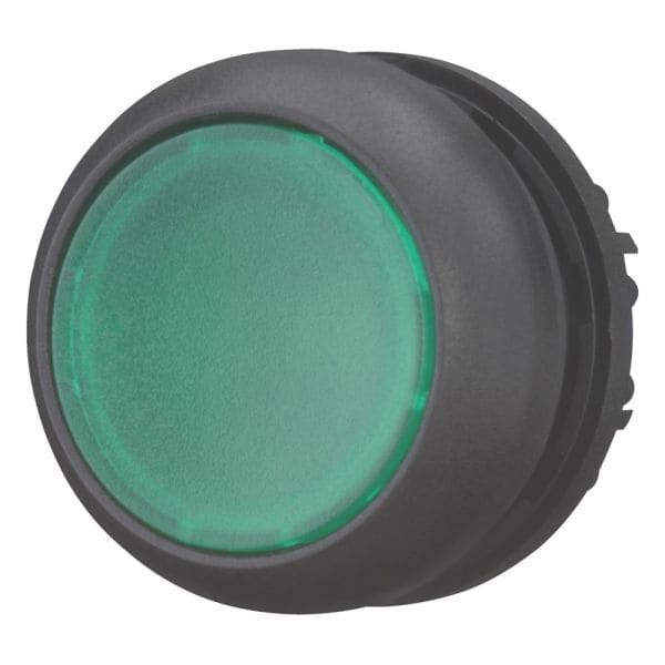 EATON - Leuchtdrucktaste, RMQ-Titan, flach, tastend, grün, unbeschriftet, Frontring Schwarz
