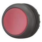 EATON - Leuchtdrucktaste, RMQ-Titan, flach, rastend, rot, unbeschriftet, Frontring Schwarz