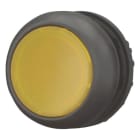EATON - Leuchtdrucktaste, RMQ-Titan, flach, rastend, gelb, unbeschriftet, Frontring Schwarz