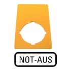 EATON - Schild, NOT-AUS, gelb, H x B = 50 x 33 mm, NOT-AUS