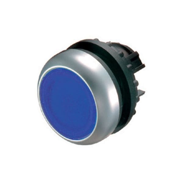 EATON - Leuchtdrucktaste, RMQ-Titan, flach, rastend, blau, unbeschriftet, Frontring Titan