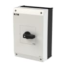 EATON - EIN-AUS-Schalter, P3, 63 A, Aufbau, 3-polig, mit schwarzem Knebel und Frontschild