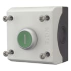 EATON - Drucktaste, RMQ-Titan, Gehäuse, tastend, 1 Ö, 1 S, grün, beschriftet, Frontring Titan