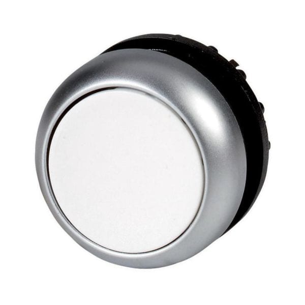 EATON - Drucktaste, RMQ-Titan, flach, rastend, weiß, unbeschriftet, Frontring Titan