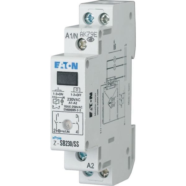 EATON - Stromstossschalter +LED, 230AC, 2S, 16A, 50Hz, 1TE
