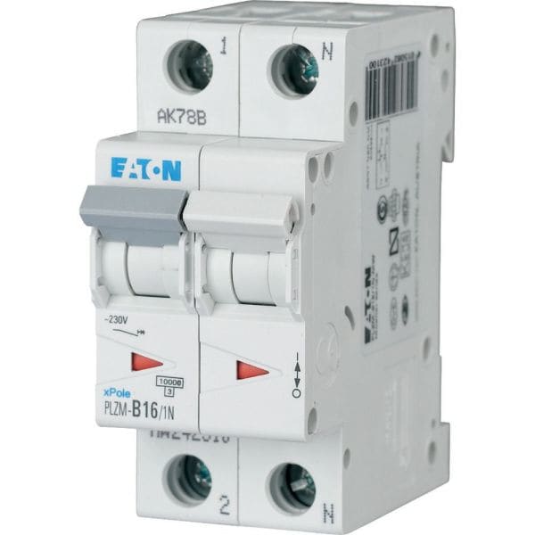 EATON - Leitungsschutzschalter, 16 A, 1p+N, Charakteristik: B