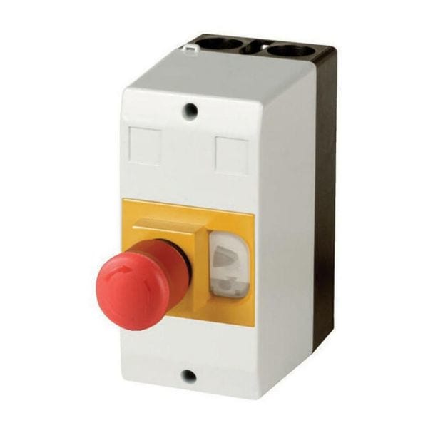 EATON - Isolierstoffgehäuse, CI-PKZ01, H x B x T = 158 x 80 x 177 mm, IP65, + NOT-AUS-Pilztaster