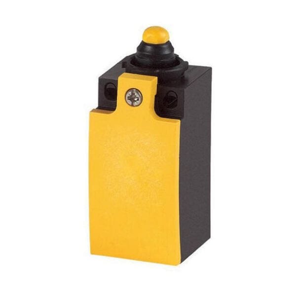 EATON - Positionsschalter, Kuppenstößel, Basisgerät, erweiterbar, 1 S, 1 Ö (Spätöffner), Schraubklemme, gelb, Kunststoff, -25 - +70 °C