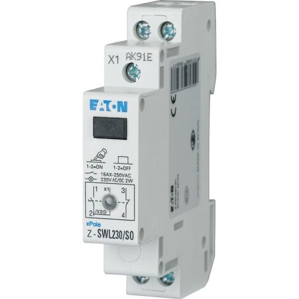 EATON - Schalter, +LED, 230AC/DC, 1S+1Ö, 16A, orange