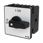 EATON - EIN-AUS-Schalter, P3, 63 A, Einbau, 3-polig + N, mit schwarzem Knebel und Frontschild